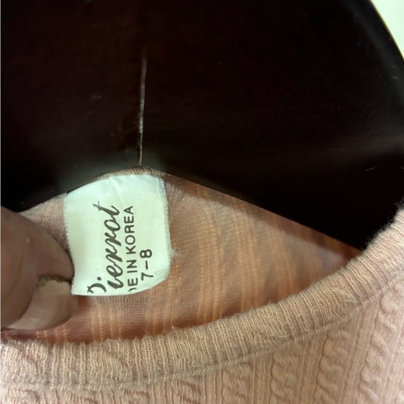 Pink and White Kids Dress - Picture 5 of 5